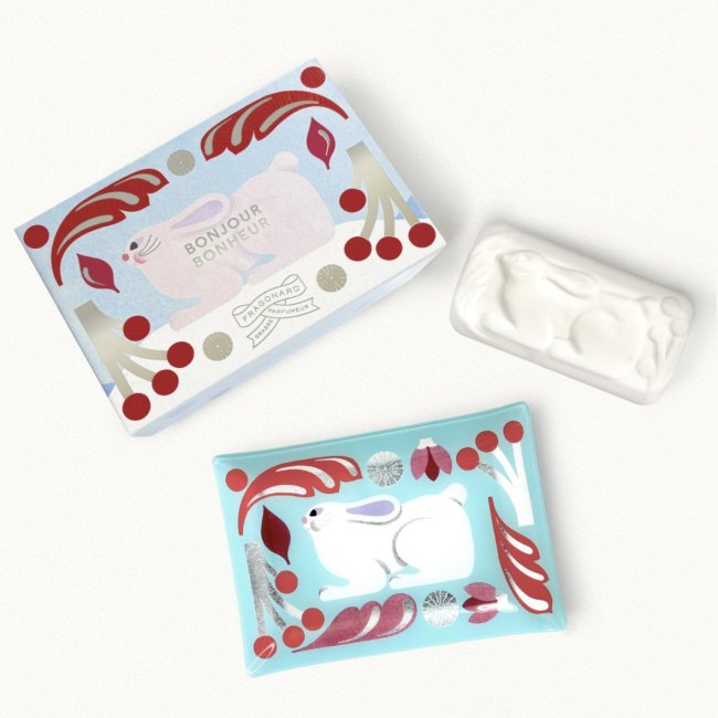 Bonjour Bonheur - Savon + Porte Savon